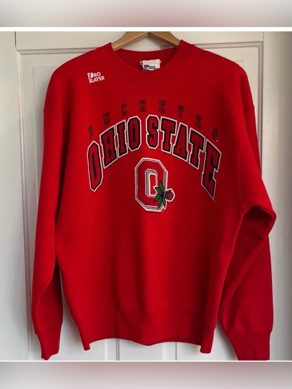 Vintage 90's Ohio State Women’s Red Pro Player Crewneck Sweatshirt Size Large